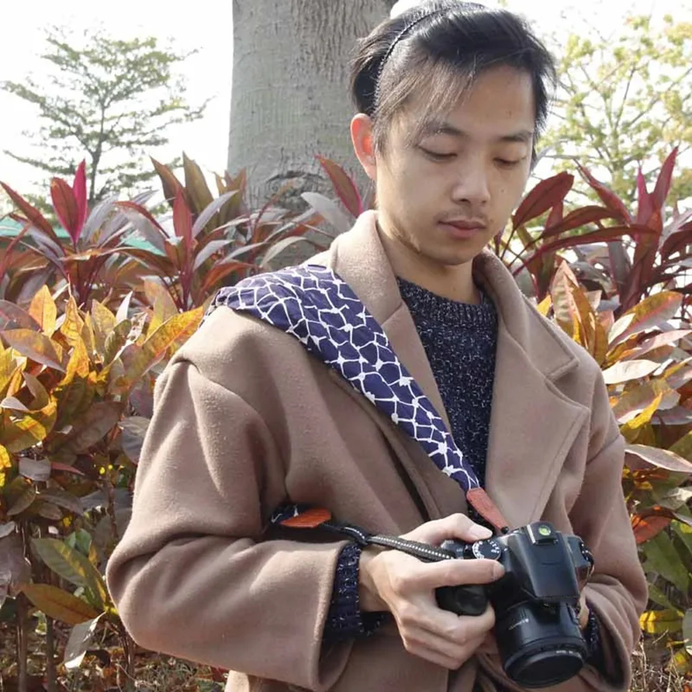 Scarf Camera Strap Soft Shoulder Neck Sling for Fuji X100VI Sony ZV-E10 A7CII Canon R50 Nikon Z30 Leica Mirrorless DSLR Camera