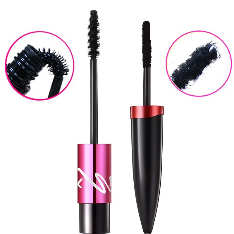 2pcs/set Black Silk Mascara Natural Thick Lengthening Curving Eye Lash Extension Volume Waterproof Eyes Cosmetic Make Up Tool