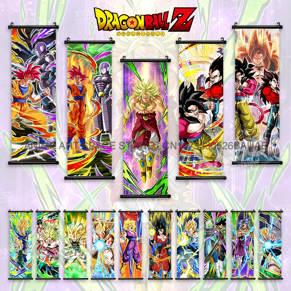 Dragon Ball GT Hanging Painting Piccolo Home Decorative Son Goku Scrolls Picture Trunks Anime Canvas Poster Vegeta Room Decor