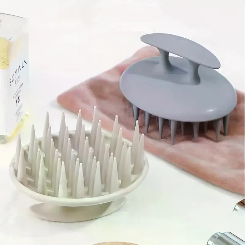 Silicone Scalp Hair Massage Brush Shampoo Massage Comb Bath Wash Hair Care Root Scalp Massager Shower Brush Salon Hair Tool