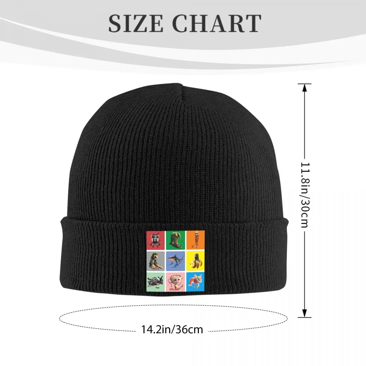 Italian Brain Rot Anomaly Warm Knitted Cap Winter Knit Bonnet Hat Skullies Beanies Hip Hop Caps for Unisex