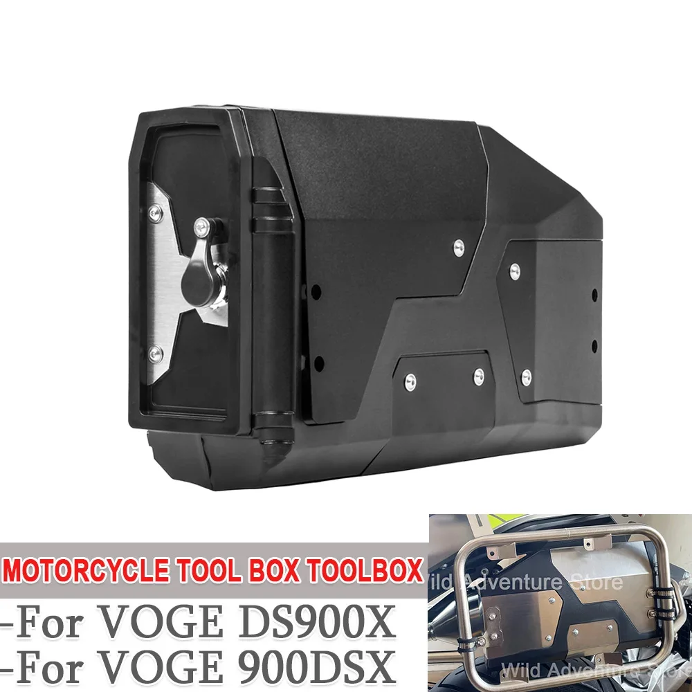 DS900X Motorcycle Decorative Toolbox For VOGE 900 DSX 900 ds900 Tool Box Toolbox Left Side Bracket 4.2 Liters DS900X Accessories