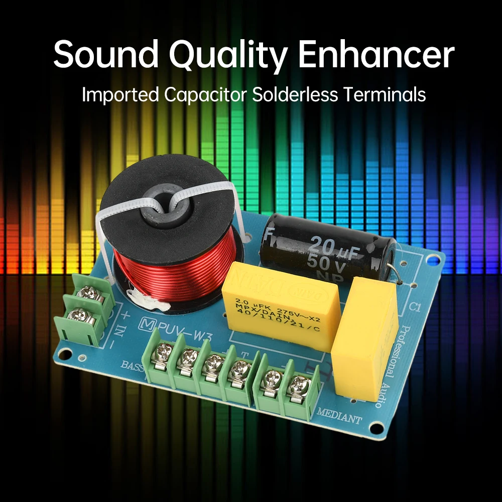 200W 3-way bookshelf speaker crossover HiFi high-fidelity high-mid low-mid three-way frequency division 800Hz~6000Hz