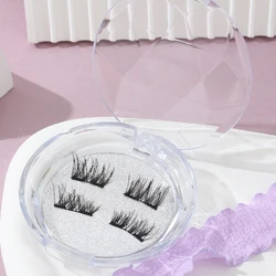 1 Pair, Thick Cross Single Magnet Wear Convenient Hardcover Box Quantum False Eyelashes
