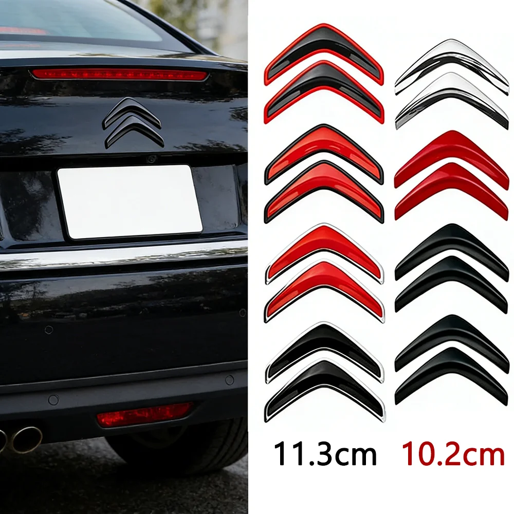 Citroen V Shape Trunk Emblem Car Rear Logo Badge For C3 C4 C5 Cactus Berlingo ABS Car Styling Accessories (8 Colors, 2 Sizes)