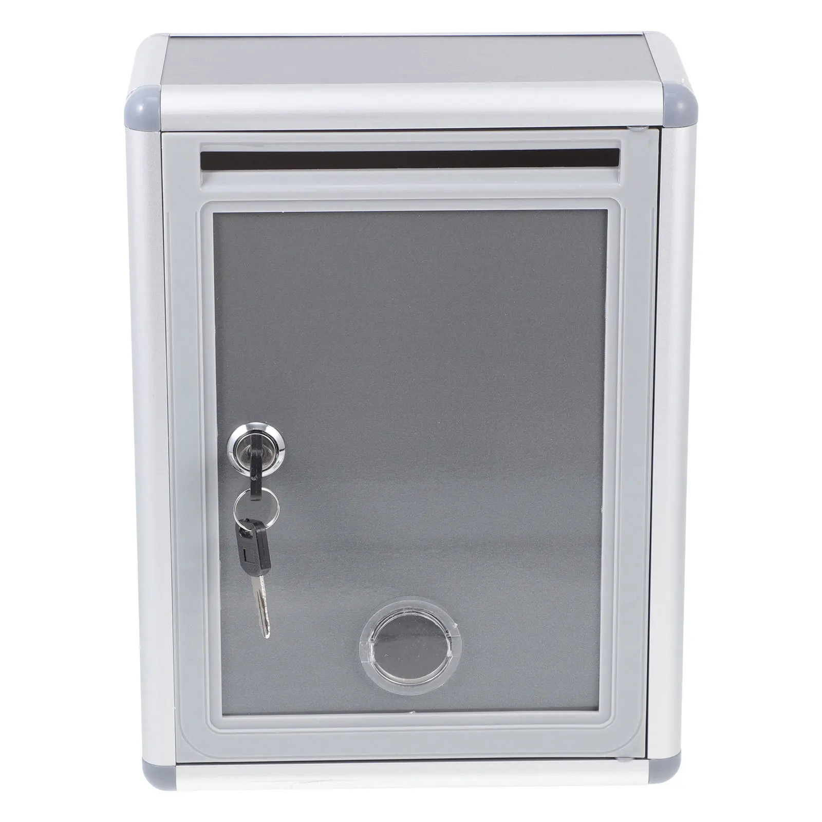 Metal Suggestion Box Lockable Letter Mail Storage Box Hanging Type for Office School Fundraising Donation Collection