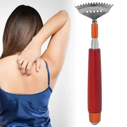 Telescopic Back Scratcher Massager Non Slip Handle Stainless Steel Extendable Scratching Scraper Relieve Itching Massage Tool