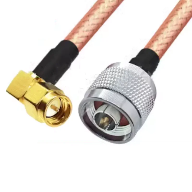 RG400 Cable N Male Plug to SMA Male Right Angle Adapter Low Loss RG-400 RF Coaxial Cable Jumper