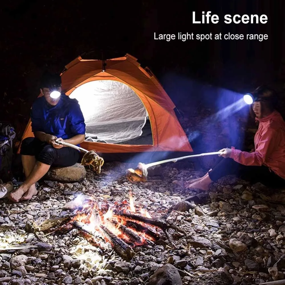 1 Pcs Outdoor Camping Head Lamp Zoomable USB Rechargeable Headlight 5 Lighting Modes Camping Flashlight For Repairing Running