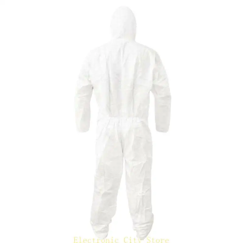

Disposable Protective Coveralls Front Elastic Cuffs and Ankles Microporous Isolation Coverall Suit for Medical Breathabl HU8D