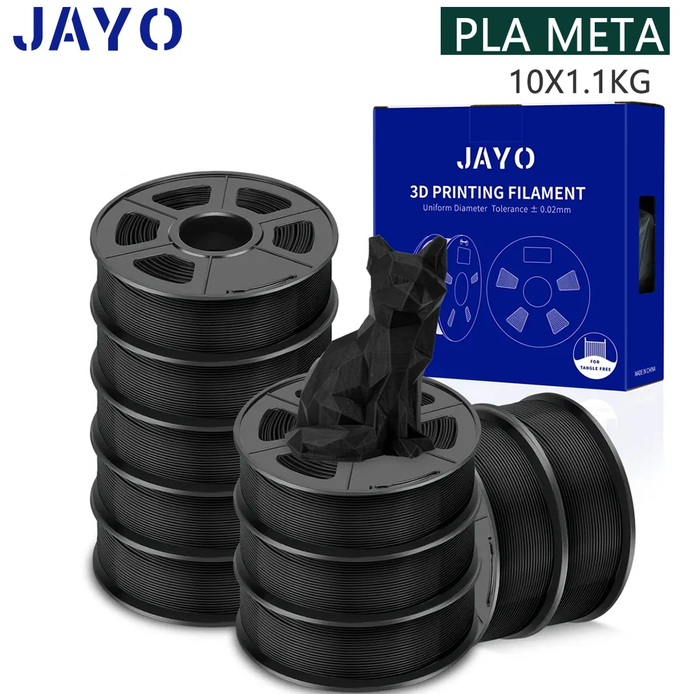 JAYO 3D-Drucker PLA/PLA Meta/PETG/PLA PLUS/PLA Matt Filament 1,75mm 10 Rollen 3D-Druckmaterialien für 3D-Drucker & 3D-Stift