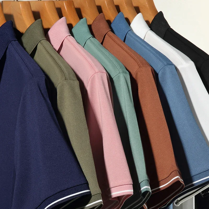 Мужская Повседневная футболка-поло с коротким рукавом