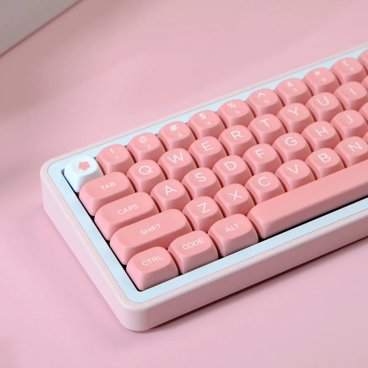 

PBT Material 126 Keys MOA Profile Peach Blossom Dye Sublimation Keycaps Set For MX Switches GK75 GK96 Keyboard Keycaps