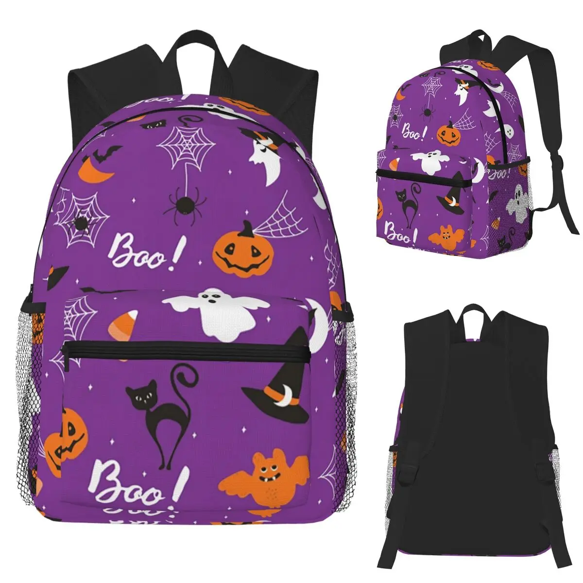 

Хэллоуин Черный Кот Паук Готическая Ведьма Студенческий Рюкзак Школьная Сумка Пеший Туризм Путешествия Рюкзак для Мужчин Женщин Книжная Сумка Сумки На Ремне