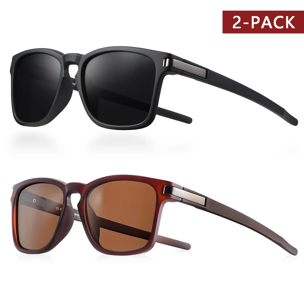 CRIXALIS 1/2 Pack Polarized Sunglasses For Men And Women Anti-glare Driving Fishing Running Trendy And Fashion Glasses UV400