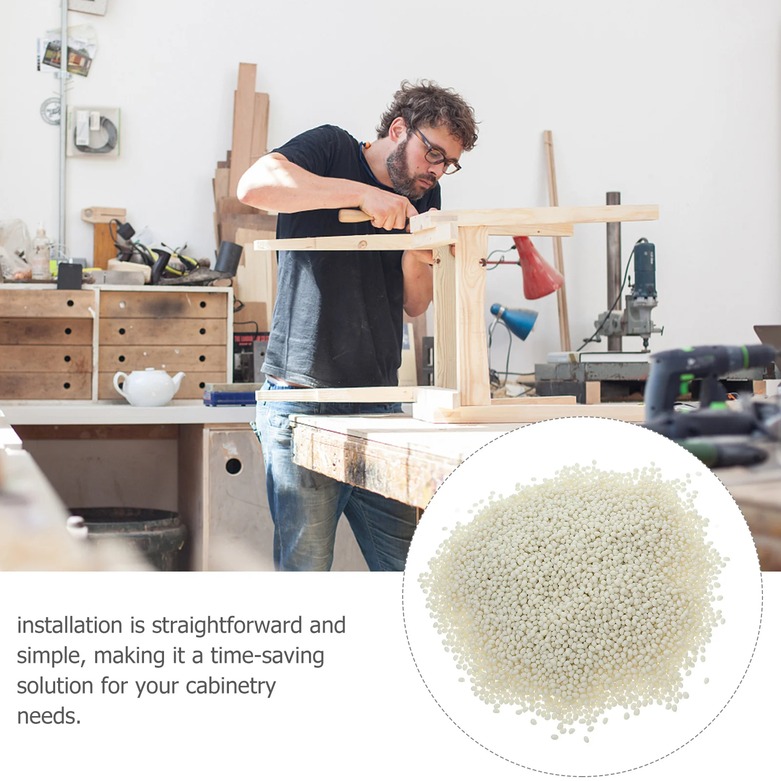 1000G 핫멜트 접착제 펠릿 엣지 밴딩 기계 고강도 빠르고 편리한 다용도 목공 프로젝트 제작용 접착제