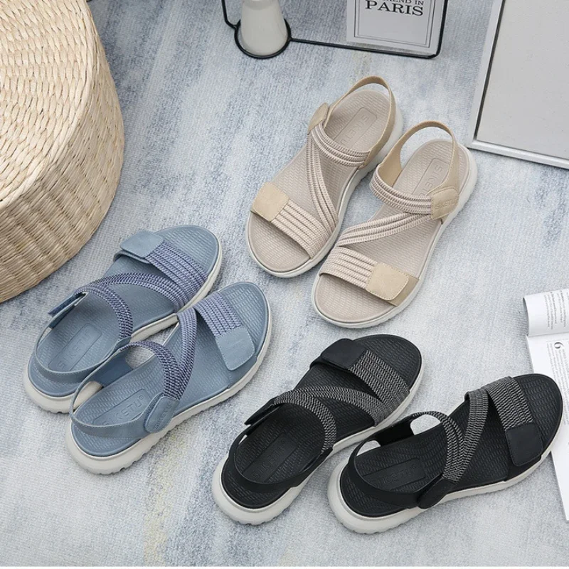 Women New Fashion Elegant Sandals  Summer New Outdoor Sports Beach Wedge Height Increase Womens Comfortable Opened Toe Shoes