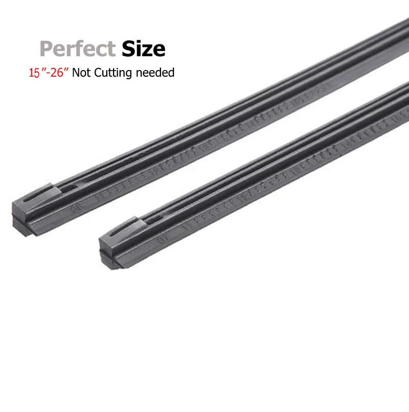 2PCS Rubber Refills For Front Windshield Hybrid Wiper Blade 14\