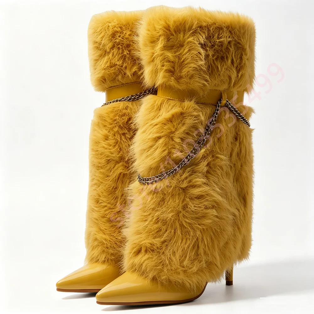 Women'S Fashion Winter 2026 - 2026 Pluizige bontlaarzen tot halverwege de