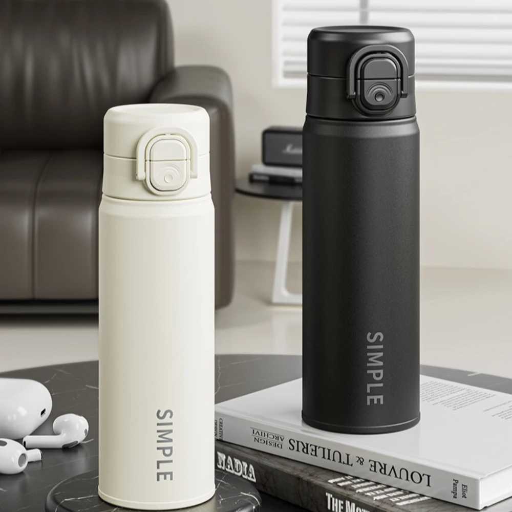 

500 мл термос для воды с соломинкой 316, изолированная бутылка для воды из нержавеющей стали, портативная автомобильная термоспортивная чашка, термос