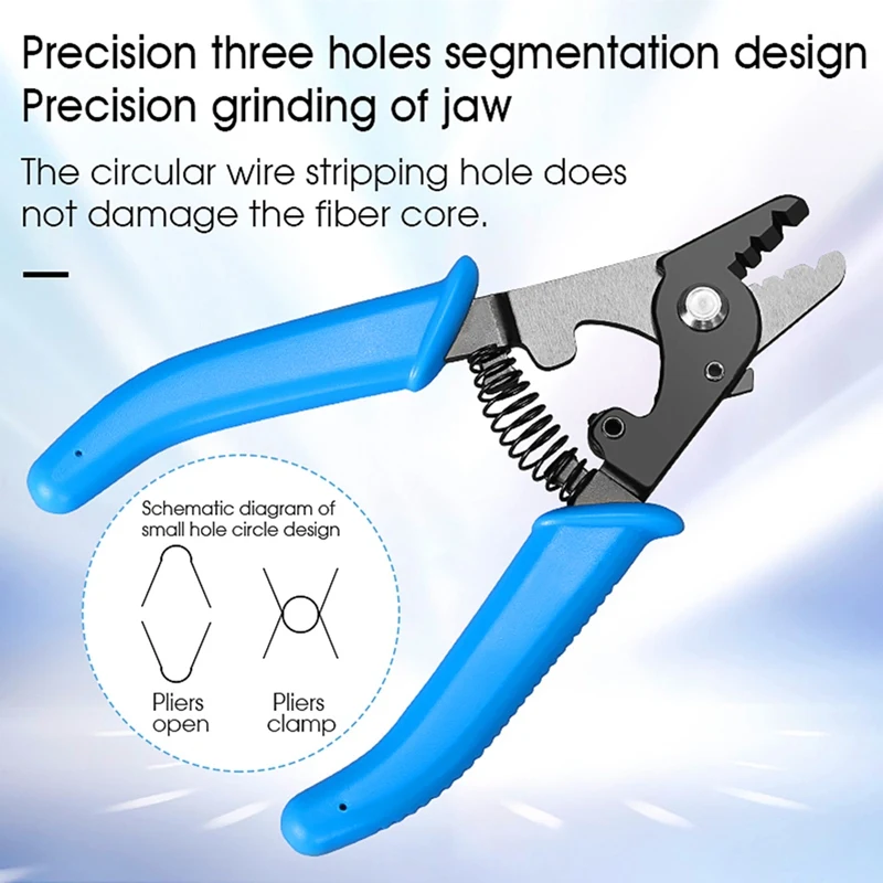 VCFS-33 Three-Port Fiber Stripping Pliers FTTH Tools Fiber Optical Wire Stripper