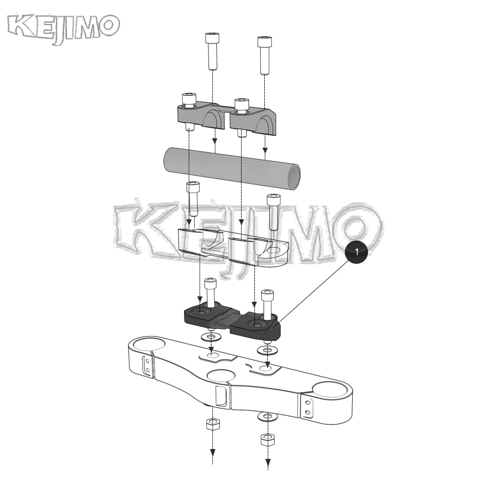 مع إزاحة المقود الناهض ل Ducati تشويش إذاعي 400 800 1100 تشويش إذاعي 1100 برو دراجة نارية رفع الارتفاع 25 مللي متر المقود المشبك