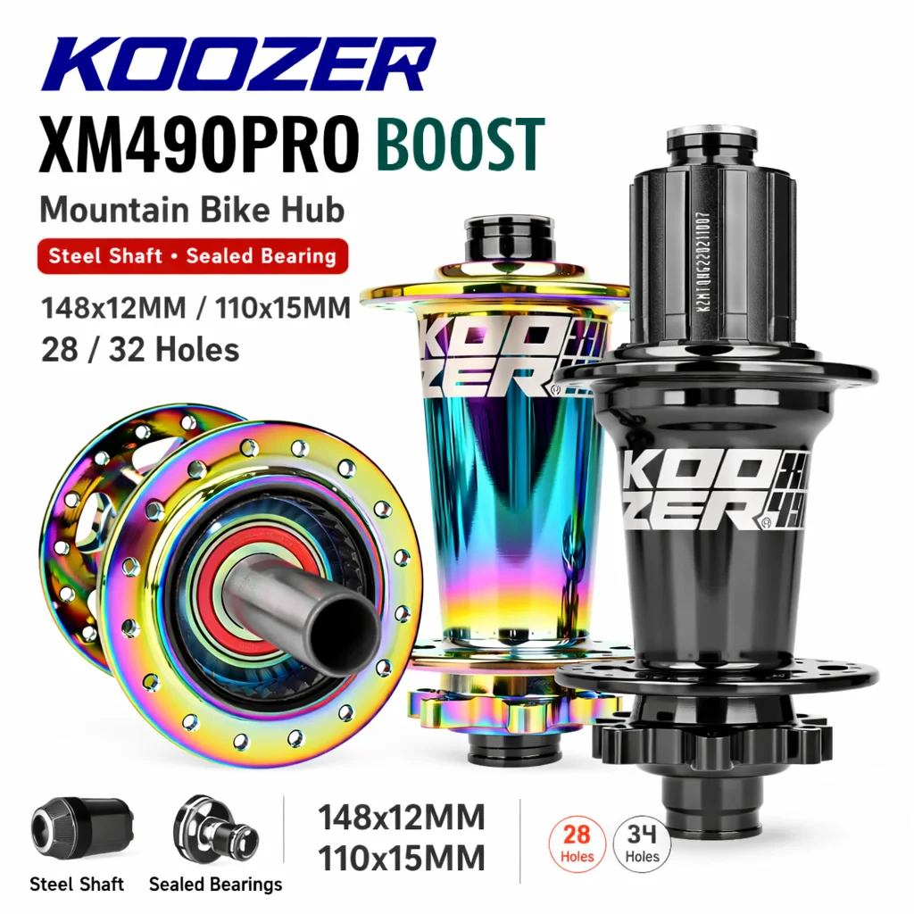 

Велосипедная задняя втулка KOOZER XM490PRO BOOST MTB, 148x12 110x15 мм, стальной стержень, герметичные подшипники, 6 палочек, 72 щелчка, 28/32 отверстия