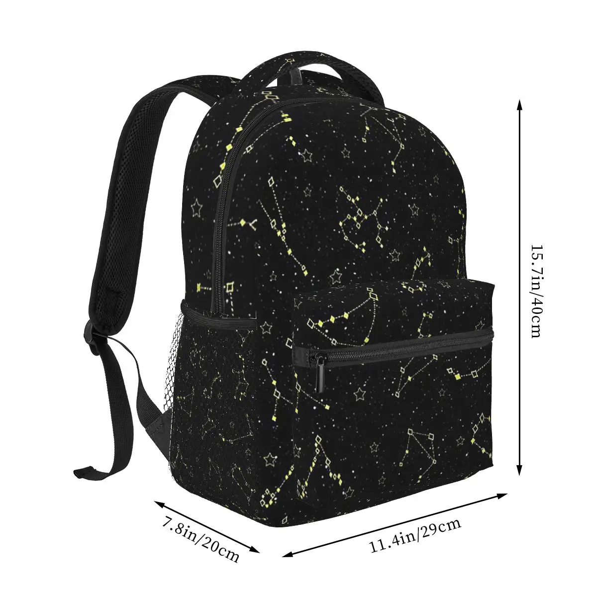 Night Sky Celestial Stars Zodiac Constellations Backpacks Boys Girls Bookbag Students School Bags Travel Rucksack Shoulder Bag