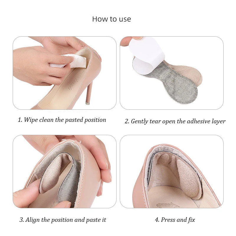 Heel Stickers Adjust Size Adhesive Heels Pads Liner Grips Protector Pain Relief Foot Care Insert Insoles for Shoes Pad High Heel