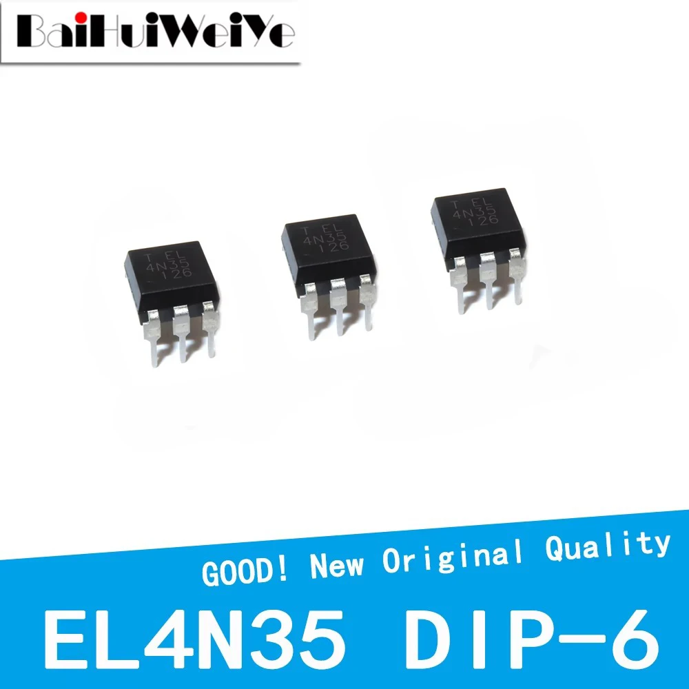 

10PCS/LOT 4N35 EL4N35 In-Line Optocoupler DIP-6 New Good Quality Chipset