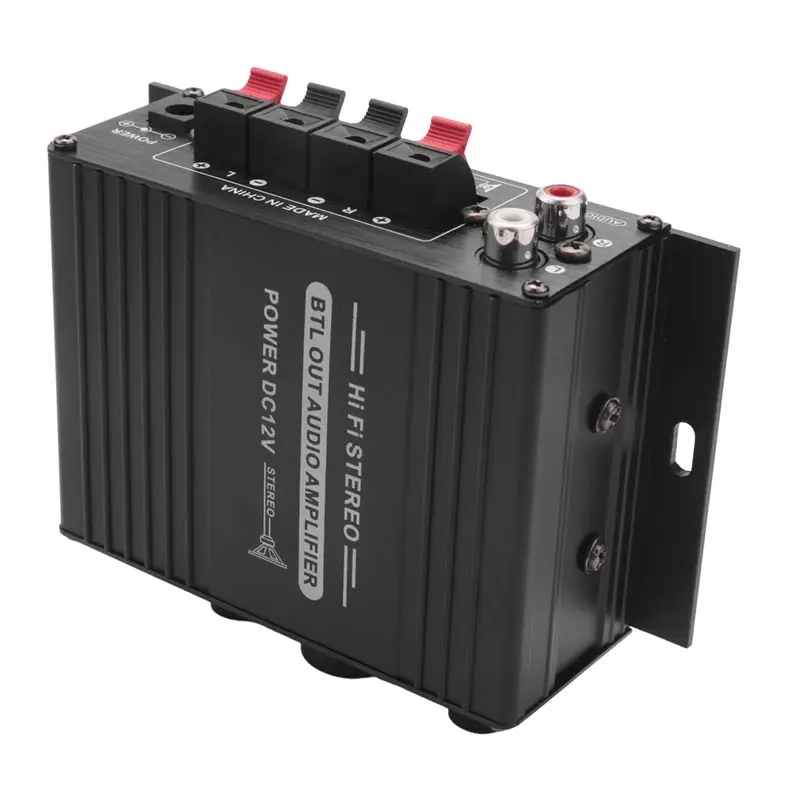 Strict 12V Mini Audio Power Car Amplifier Digital Audio Receiver AMP Dual Channel 20W+20W Bass Treble Volume Control For Home