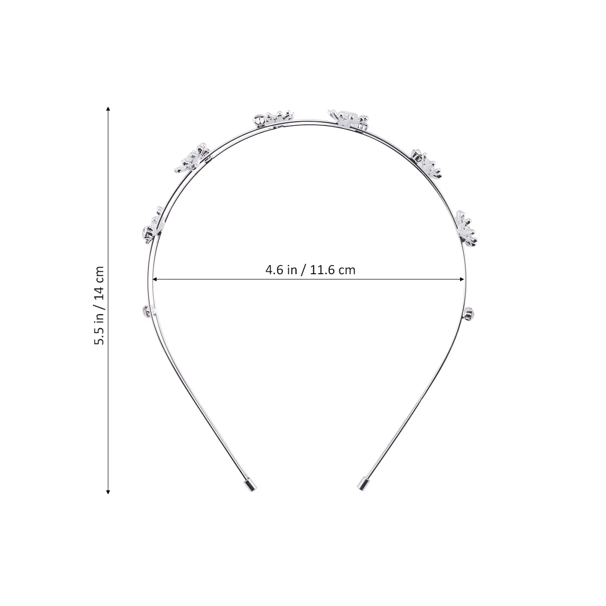 

Rhinestone Headband Women Hair Hoop Bride Double Layer Bridal Accessories Wedding Sparkly Crystal Elegant Artificial Hair Band