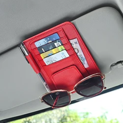 JFBONIN Car Visor Organizer Multi-Pocket Pouch Bag Card Glasses Storage Holder Scratch-resistant Auto Visor Holder