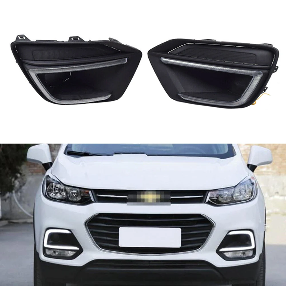 

2 шт. светодиодные дневные ходовые огни DRL для Chevy Chevrolet Trax 2014 2015 2016 2017 светодиодные дневные ходовые огни DRL