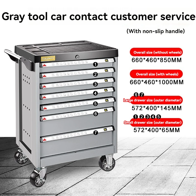 Tool Car Auto Repair Drawer Type Mobile Toolbox Repair Tool Cabinet Trolley Multi-functional Workshop