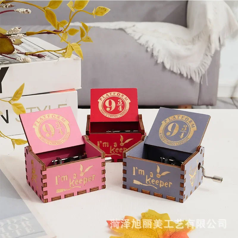 Cartoon Harries and Potters Series Hand Music Box Creativity Printing Mini Music Box Souvenir Men and Women Birthday Gift