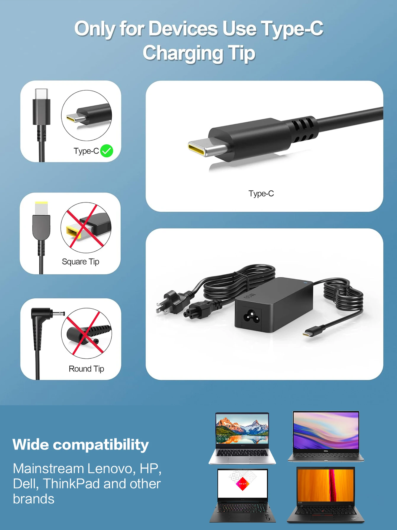 Reletech 65W USB C Laptop Char - Laptop Accessories Dell review and price