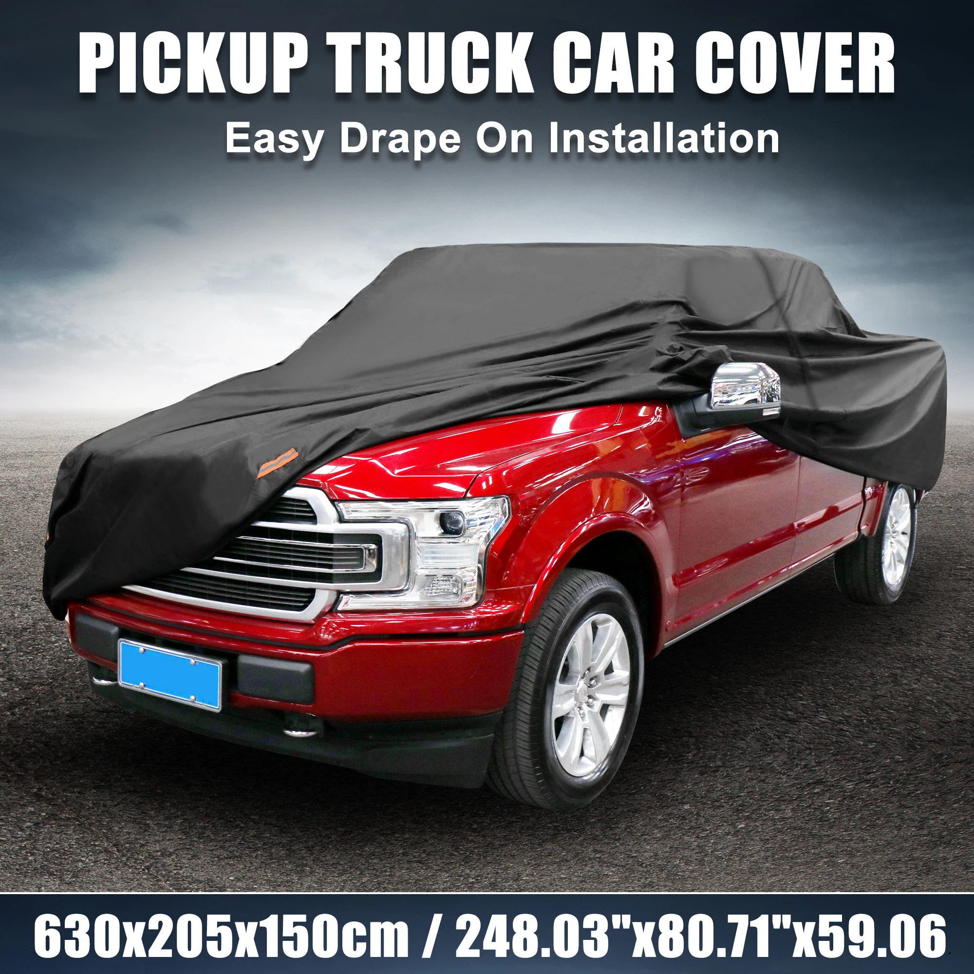 

Uxcell Pickup Truck Cover for Ford F150 Crew Cab 4-Door 6.5ft Bed 2004-2021 Sun Rain Dust Wind Snow Protection 190t Pu