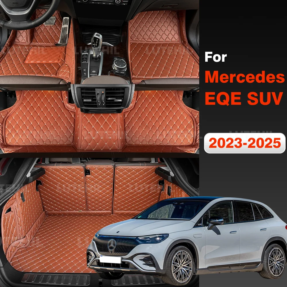 

For Mercedes Benz EQE SUV 2025 2024 2023 Car floor mats Foot Pads 3D Car Trunk Mat Cargo Liner Carpet Accessories