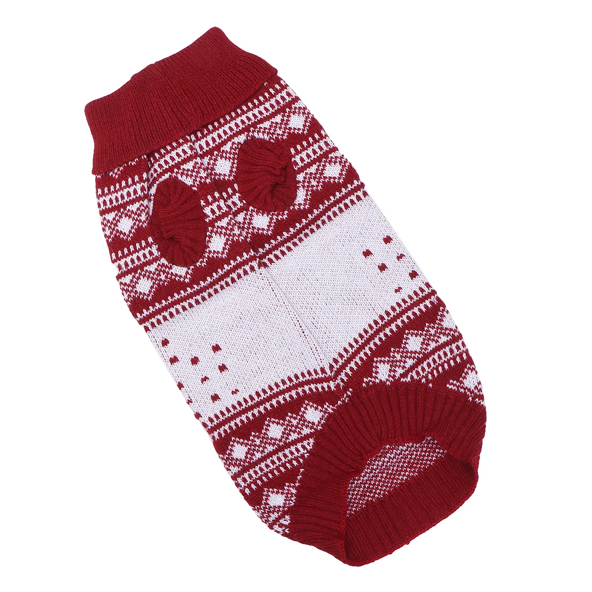 

1Pcs Pet Dog Knitted Christmas Sweater Red Size L Turtleneck Warm Winter Coat Puppy Clothes Festive Pet Warm Clothing