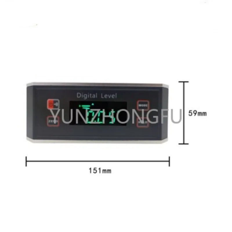 Mini inclinometer DL1903 Mini digital display level ruler multifunctional magnetic aluminum alloy  PRO360