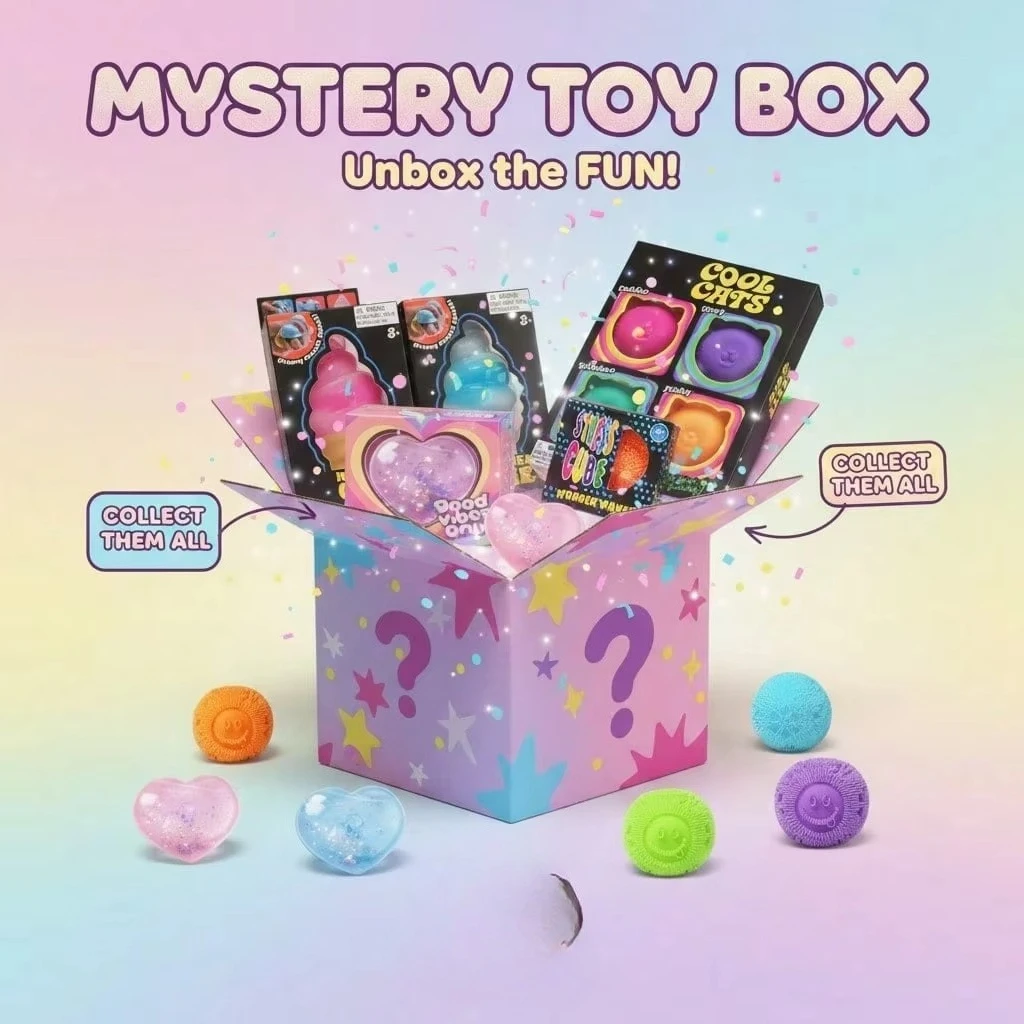 100+Pcs Assorted Squishy Figures Blind Box Slow Rising Soft Fidget Toys Moai Head Panda Rabbit Stress Relief Toy for Kids Adults