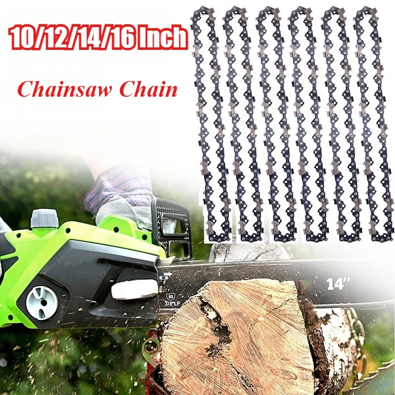 

10/12/14/16 Inch Metal Chainsaw Chain 3/8"LP 40/45/50/52/55/56/59 Drive Links 0.050"Gauge For Electric Chain Saw Accessories