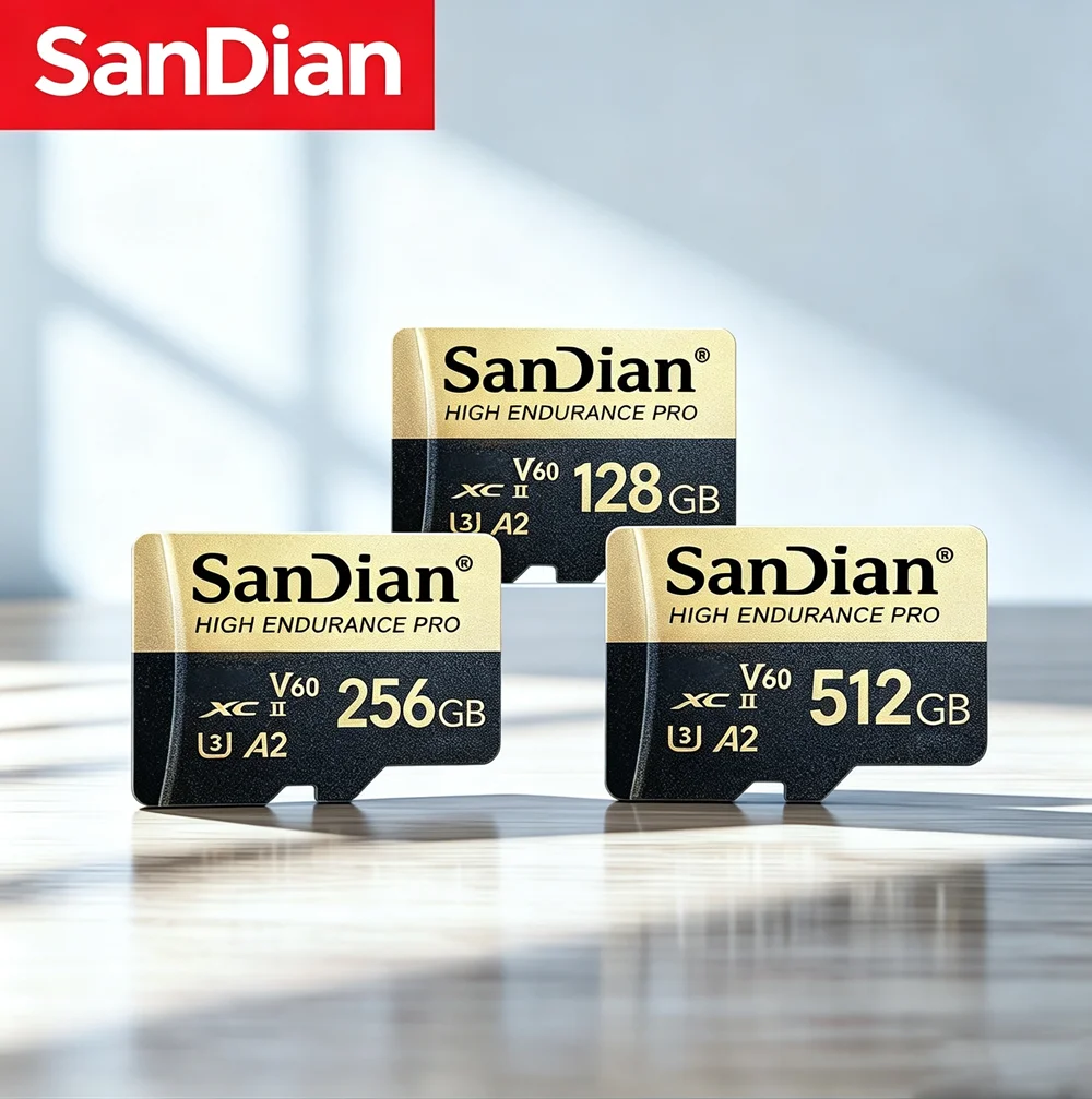Micro TF SD 512GB 128GB Memory Card SD Card High Endurance UHS-I U3 V30 A2 for Drone Quadcopter 4K UHD Aerial Video Recording