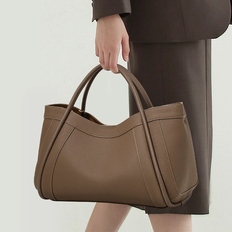 

cowhide women's crossbody large bag, new style, high-end sense, large capacity, genuine leather, versatile women's handbag