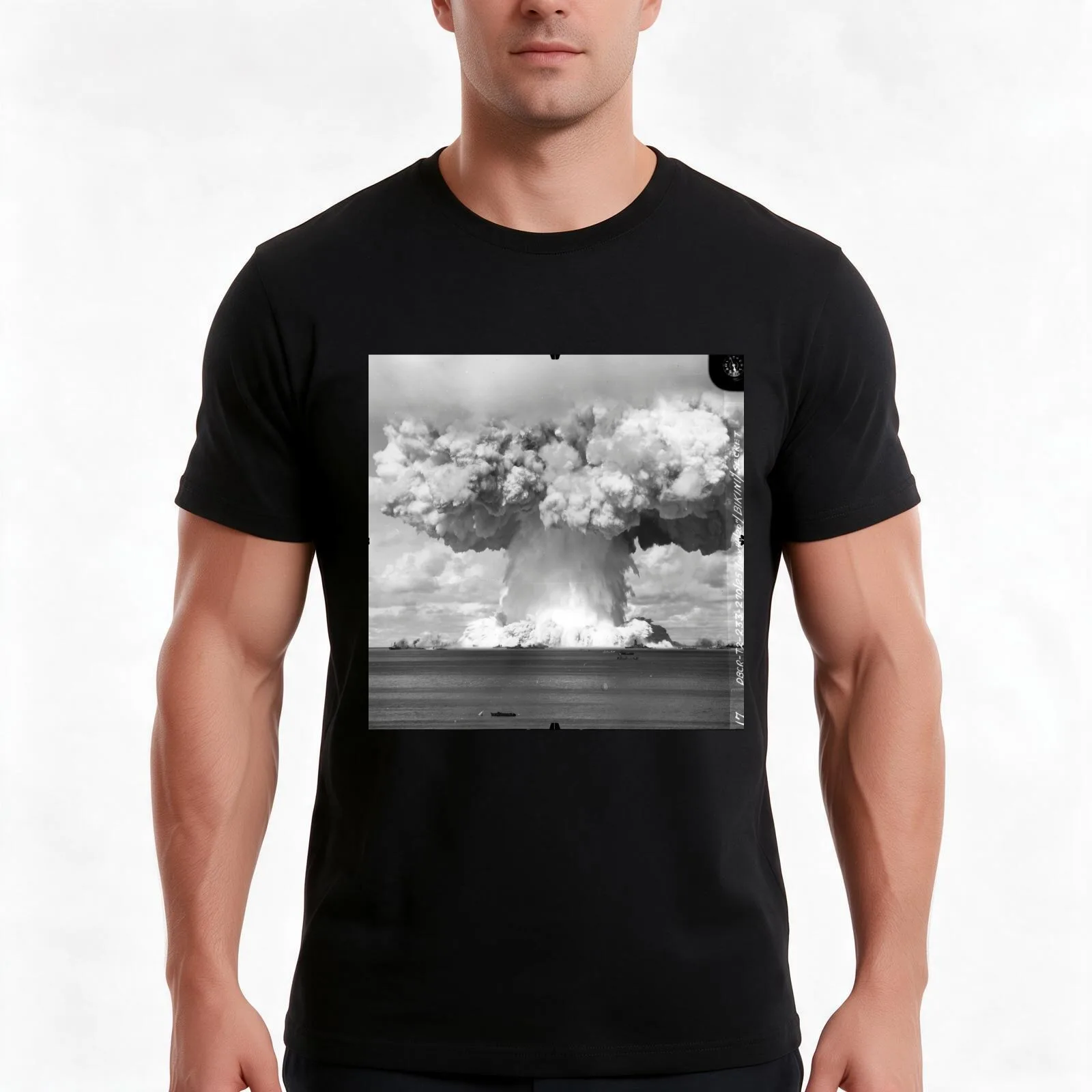 Baker Test atomic explosion Operation Crossroads (July 25 1946) T-Shirt, Summer Casual Cotton Tee, Oversized Streetwear Tops