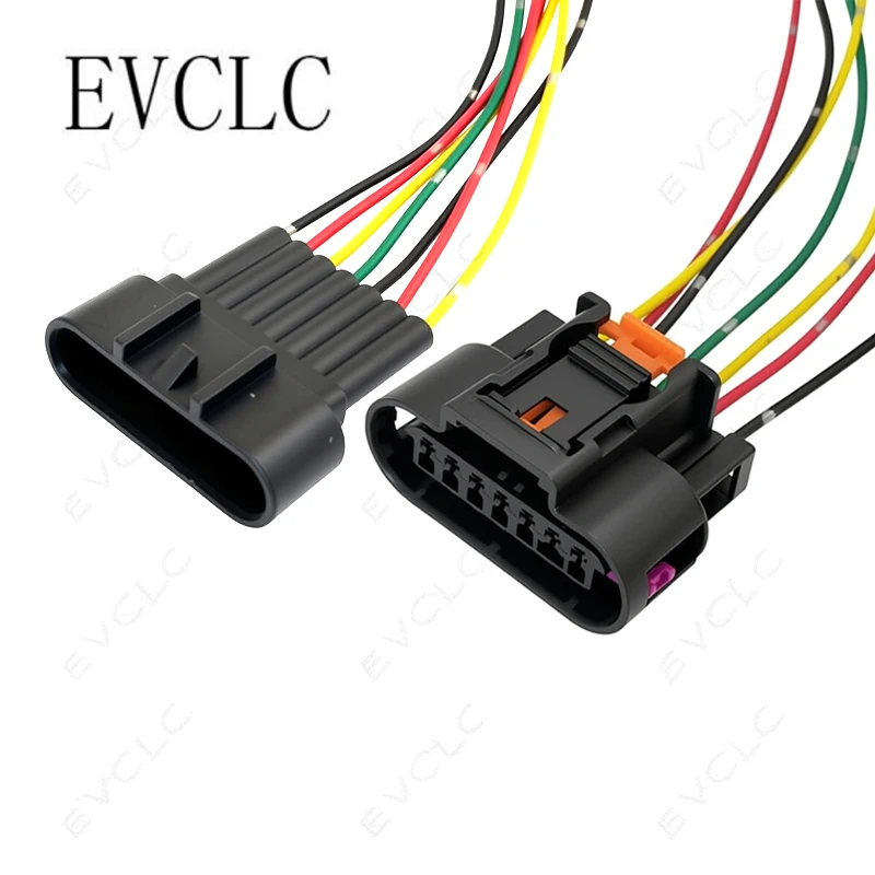 1 Set 7-Pin Waterproof Wiring Harness Connector PP10000888 for Buick Chevrolet Ignition Coil (Male & Female)  Plug