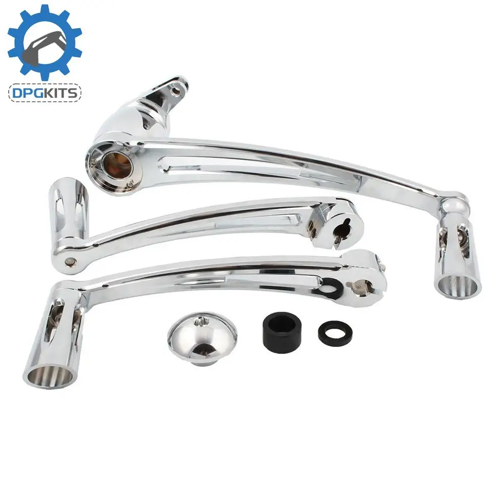 

1set New Chrome Brake Arm Pedal Kit Shift Lever w/ Shifter Pegs For Harley Touring 2008-2013