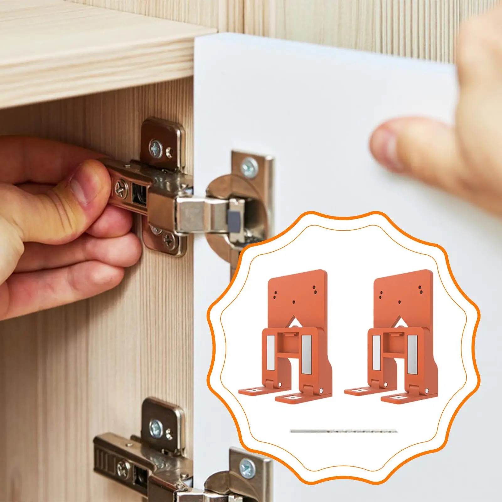 Concealed Hinge Positioning Ruler Compact Alignment Jig ABS Plastic for Cabinet Door Fixing and Repair