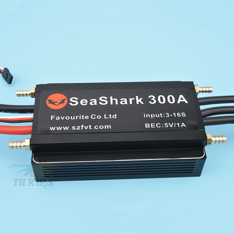 Rc SeaShark 300A Brushless Water Cooling ESC Waterproof 3s-16s High Voltage ESC With BEC for Rc Boat Thruster